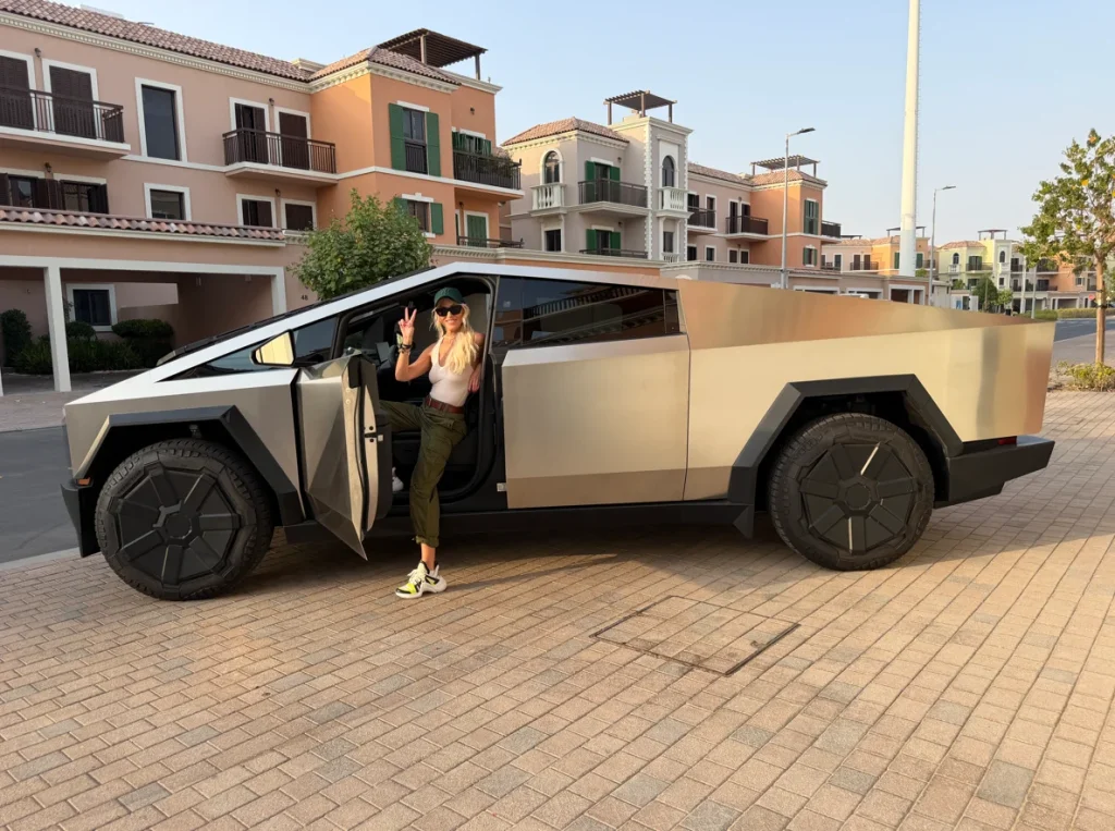 Supercar Blondie has swapped her G-Wagen for a Tesla Cyberbeast and explains why she's made the switch