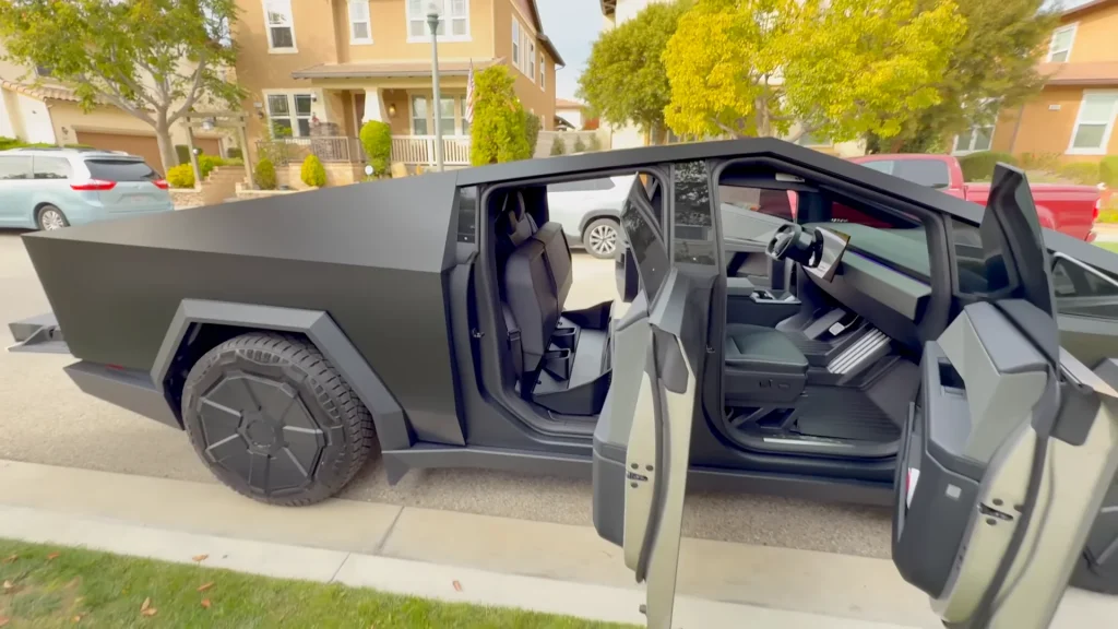 California man with Tesla Cybertruck EV can't believe his matte finish wrap isn't the default color