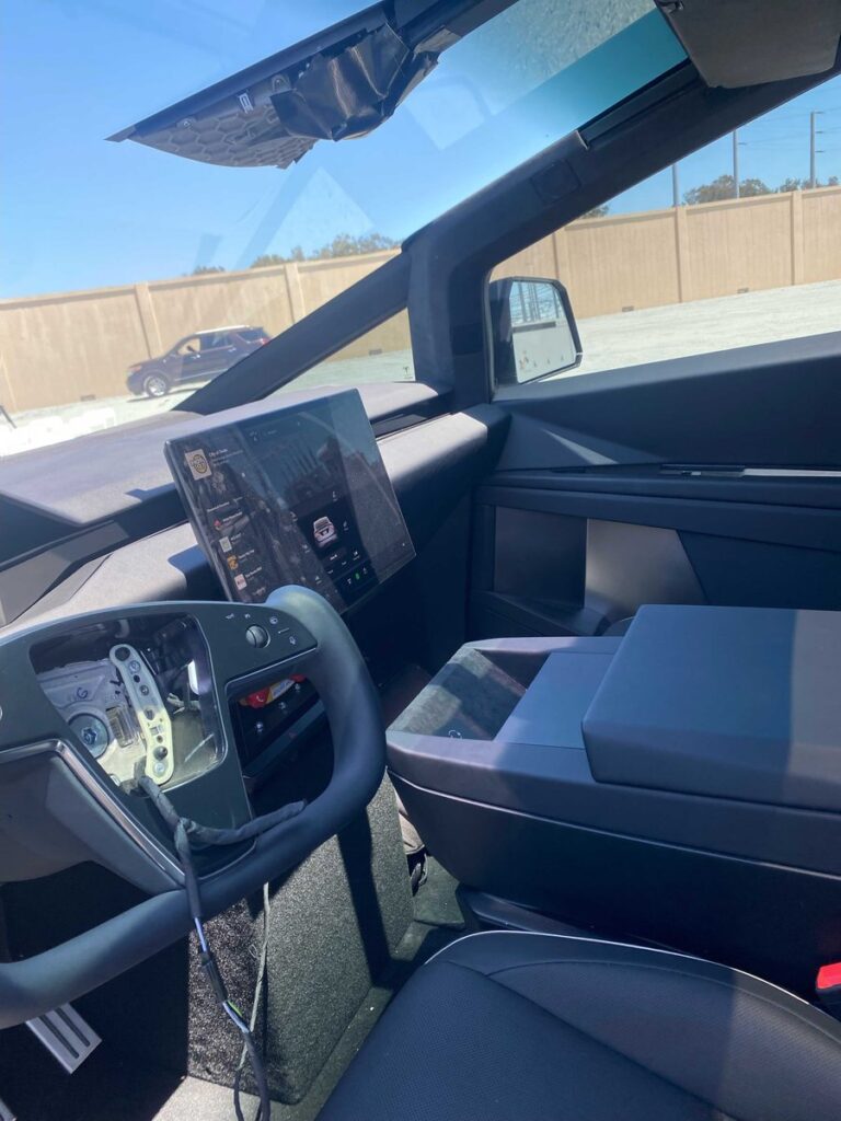 Tesla Cybertruck prototype interior