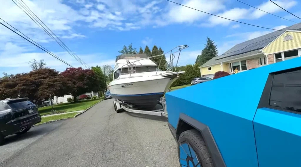 Virginia man drives his Tesla Cybertruck on 1,000-mile road trip to buy the cheapest yacht in the US and when he arrives he's left stunned