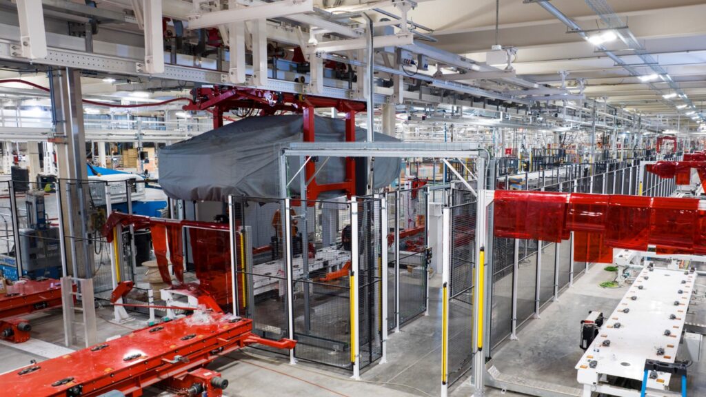 Tesla Cybertruck assembly line