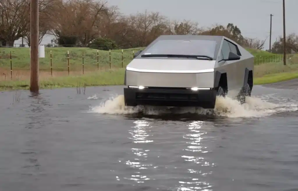 Tesla pickup water wading