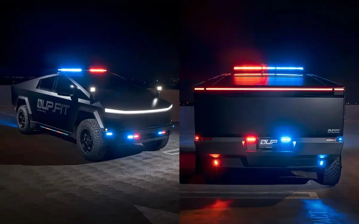 Tesla Cybertruck turned into a seriously cool police cruiser