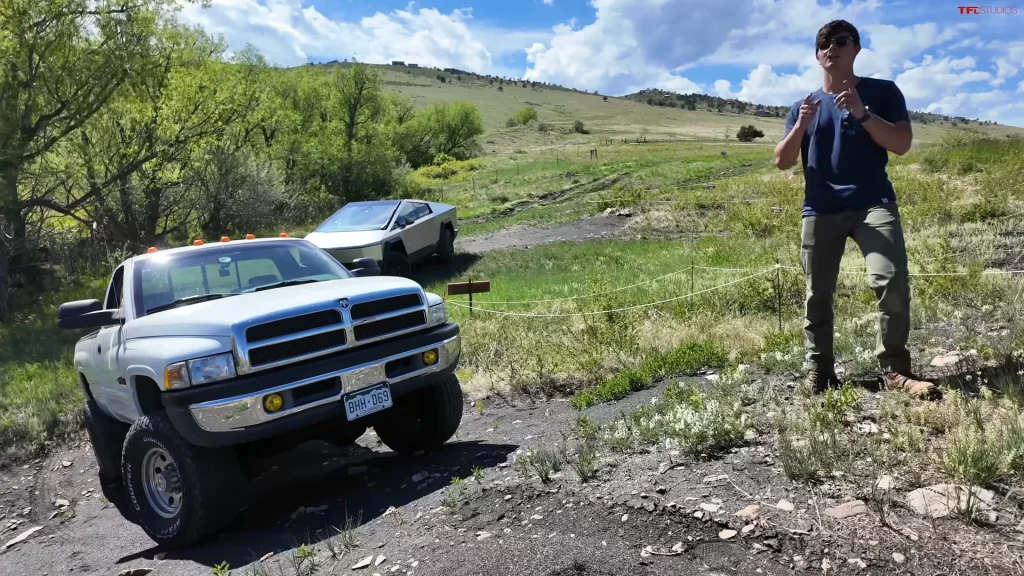 Tesla Cybertruck EV goes head to head with 1990s turbo diesel Dodge Ram in tug-of-war and the result is not what you'd expect