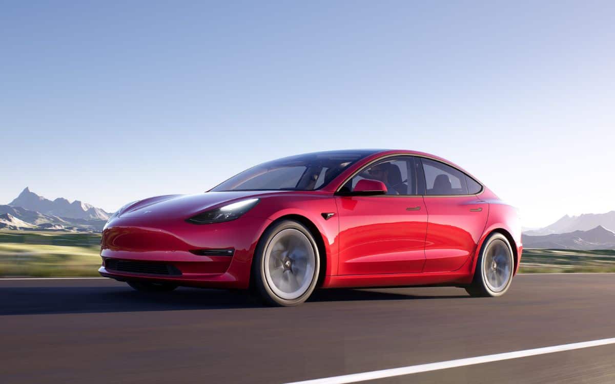 The exterior of a Tesla Model 3.