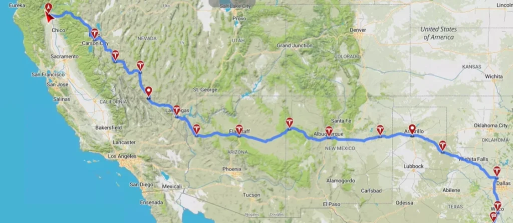 Man drives 4,000 miles from California to Texas in a Tesla Model 3 and breaks down the costs vs a gas car, revealing a huge difference