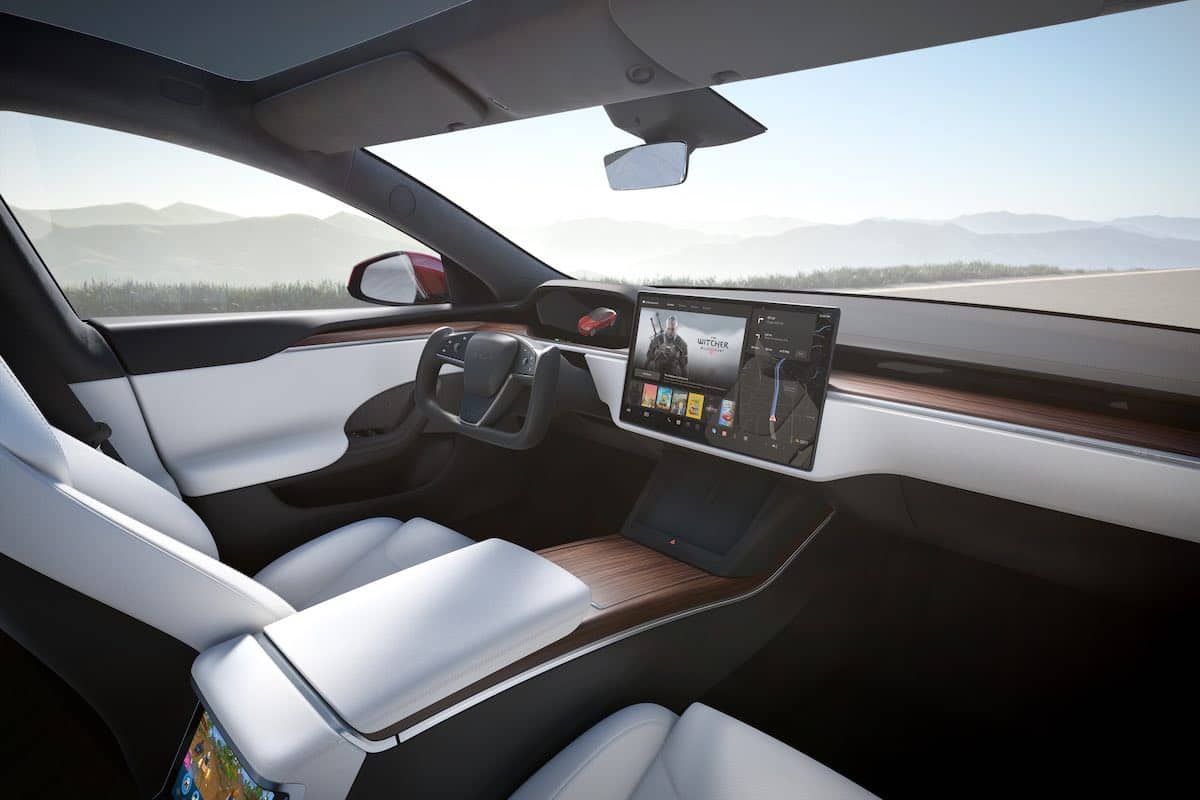 Interior of the Tesla Model S Plaid