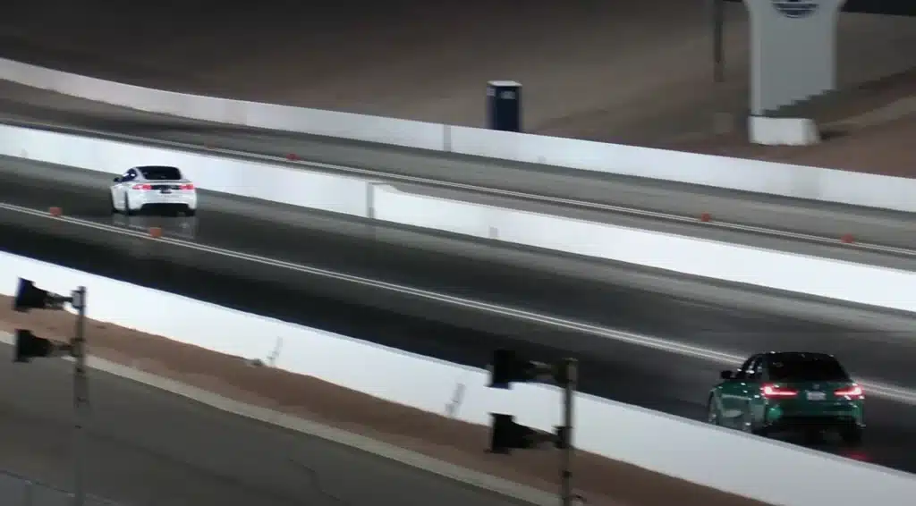 A Tesla Model S Plaid embarrassed a BMW M3 in a recent drag race, with the BMW pulling out before the finish. Here's how the matchup unfolded