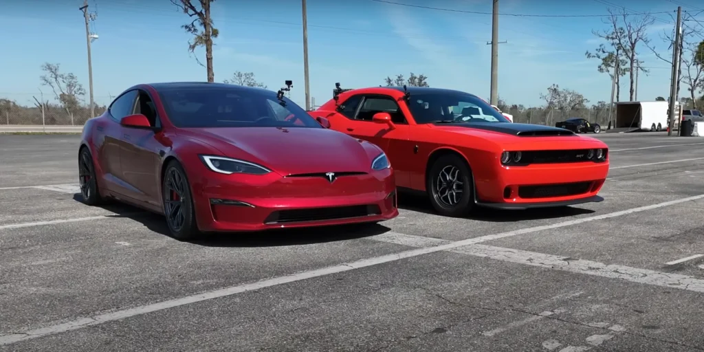 Dodge Demon Tesla Plaid Race