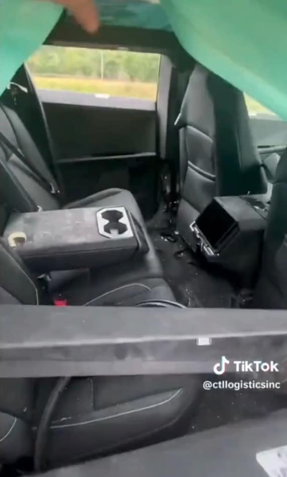 Cybertruck crash test - interior