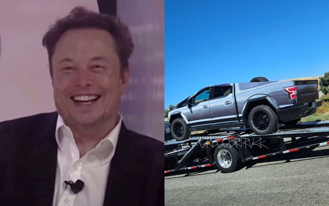 Elon Musk’s trolling of Ford ramps up with new photos of the Cybertruck 