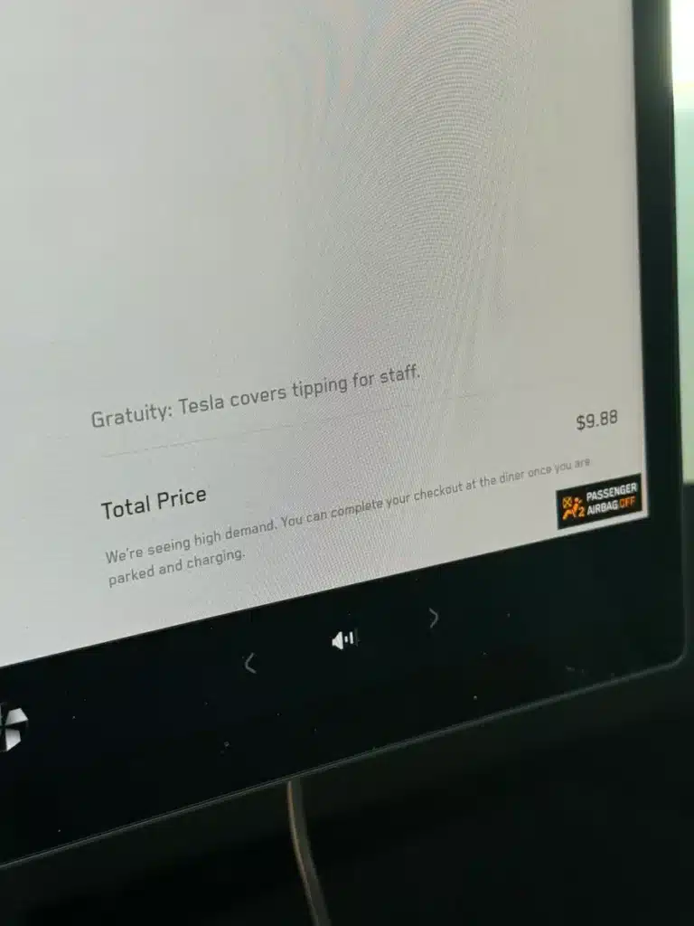 Tesla diner customer spots the 'best part' about it as Tesla covers tipping for staff