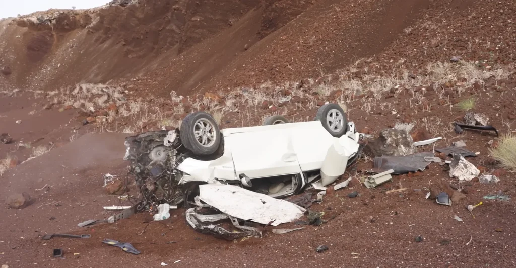Man launched his Tesla off a cliff in one of the most extreme tests ever and the results were shocking