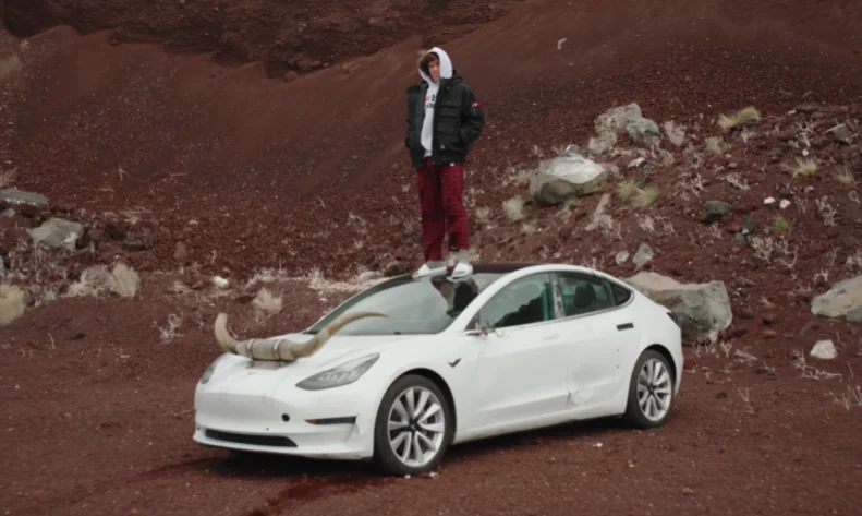 Man launched his Tesla off a cliff in one of the most extreme tests ever and the results were shocking
