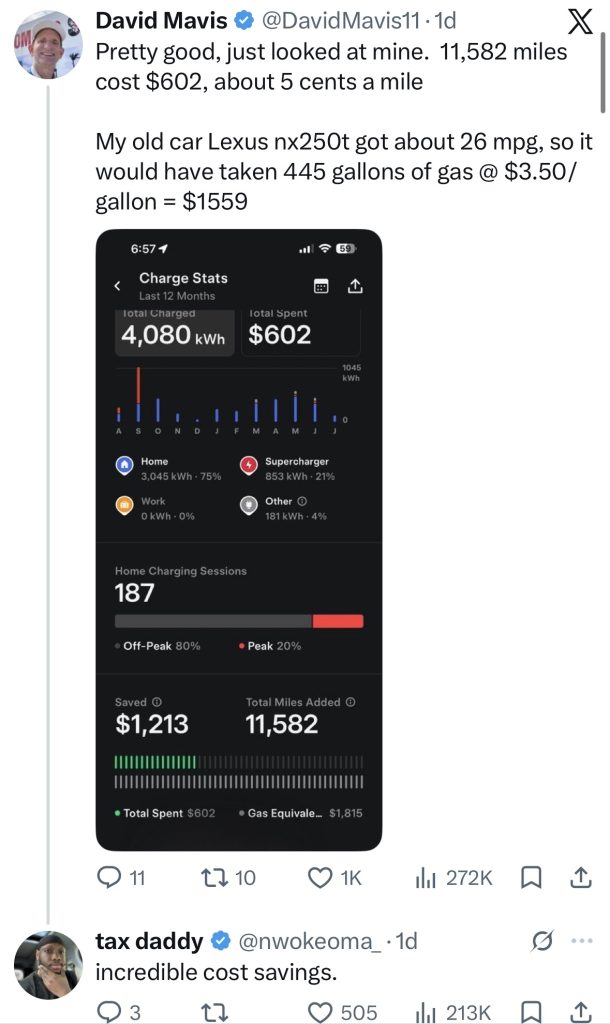 Man shocked by Tesla savings