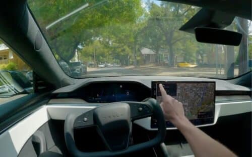Tesla self-driving capability demo posted on X