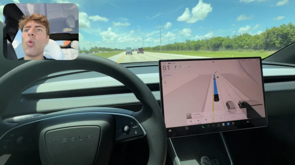Man attempts 24 hour solo road trip from Miami to Virginia in his new Tesla using only self-driving with the aim of never touching the steering wheel