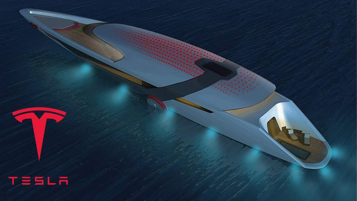 Render shows how the Tesla yacht would look if it was built 