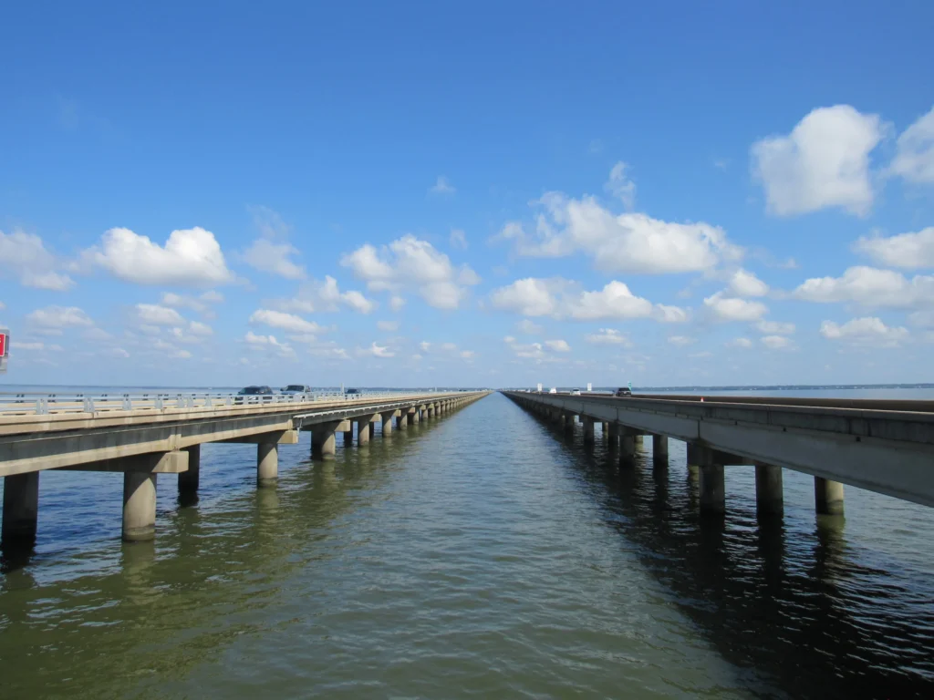 Louisiana bridge stretching nearly 24 miles holds longest in the world title with drivers unable to see land for 8 miles