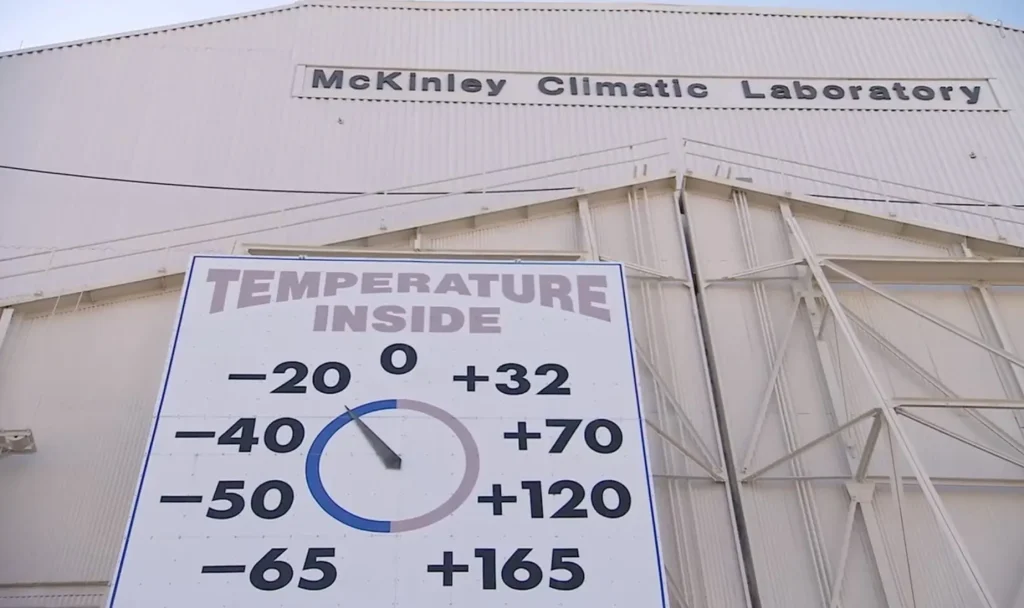 The Airbus A350 underwent extreme environmental evaluation inside a specialized laboratory in Florida during its certification campaign