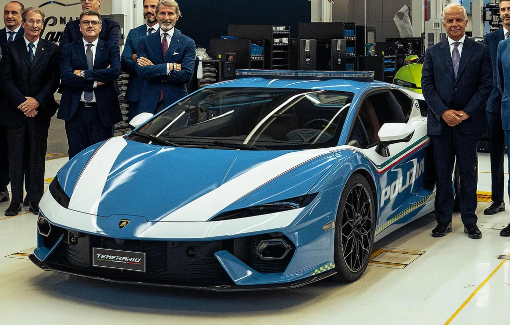 The Italian police just took delivery of a Lamborghini Temerario, their sixth different Lambo model