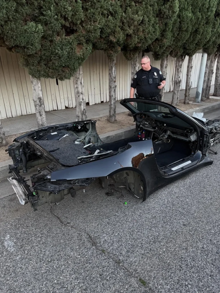 The LAPD recently recovered a $150,000 Porsche 911 Cabriolet that had been stolen, although 'recover' is a strong word