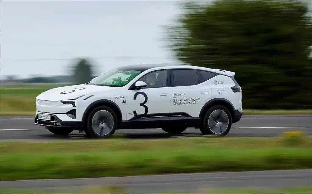 The Polestar 3 SUV just a new Guinness World Record for the longest journey traveled by an electric SUV on a single charge