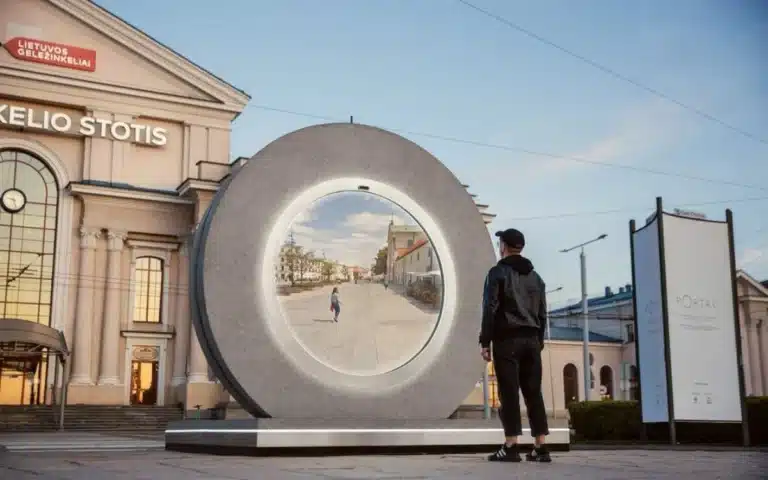 The Portal unveiled, connecting New York and Dublin
