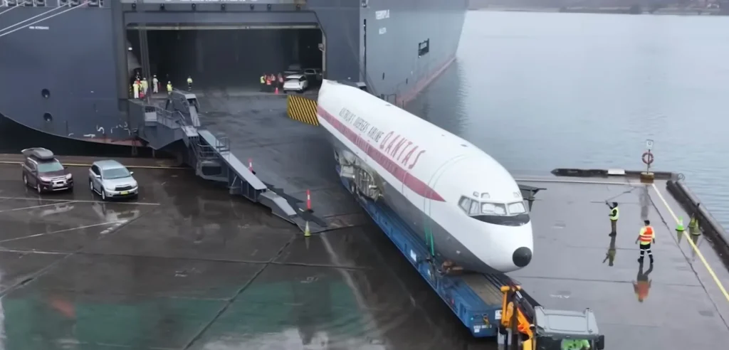 The Qantas Boeing 707 once owned by John Travolta has finally made it to Australia, where it'll become a permanent guest of the Historical Aircraft Restoration Society Museum in New South Wales