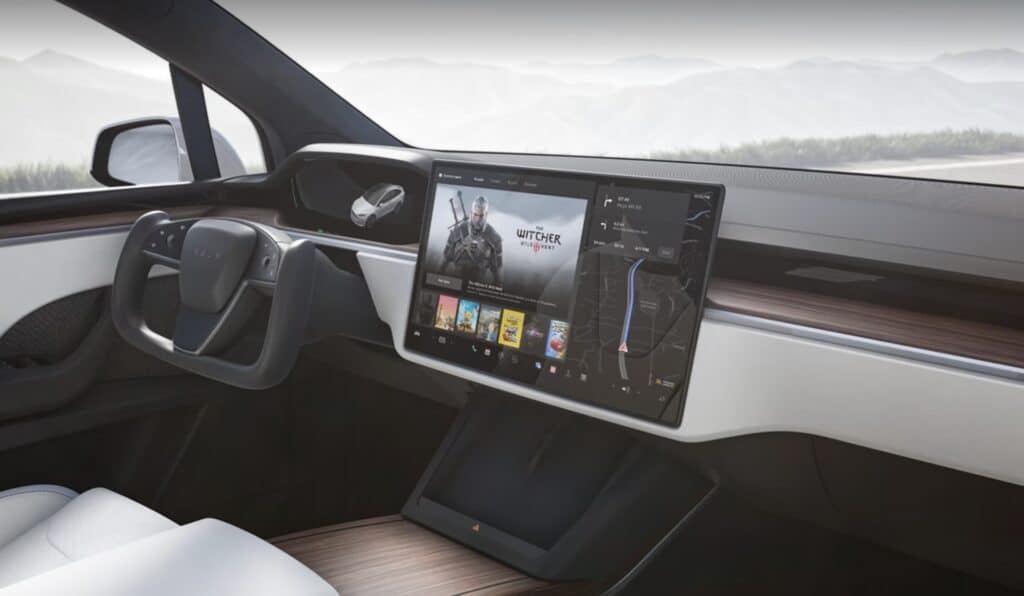 The Tesla Model X has a minimalist interior