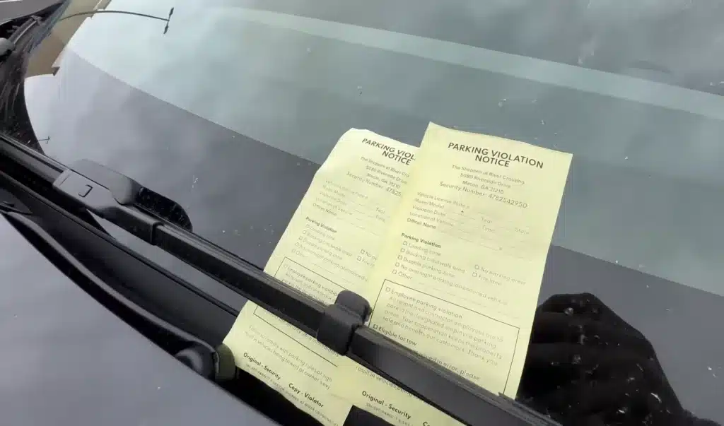 Parking tickets on Tesla Model 3 Highland