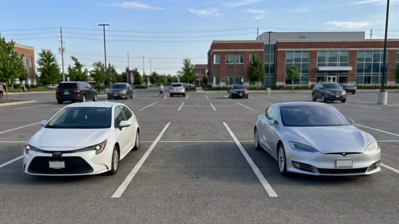 The gap between the monthly cost of charging a Tesla Model S vs filling a Toyota Corolla in the US will leave you stunned