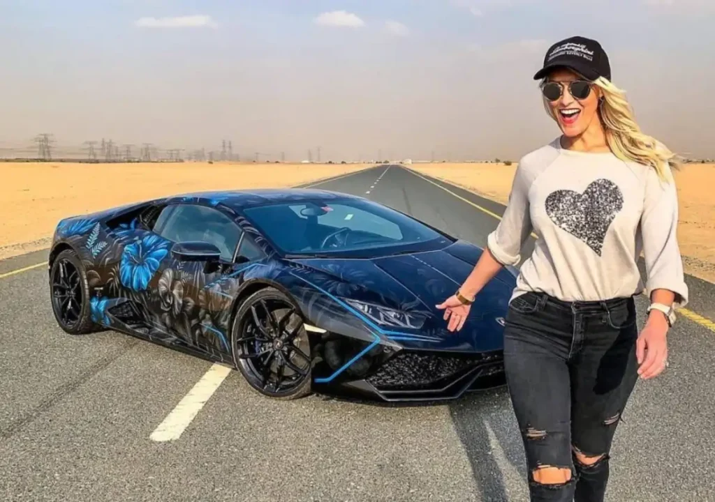 The first car Supercar Blondie - aka Alex Hirschi - ever owned, believe it or not, was a Mitsubishi Lancer, but she's come a long way since then, and her car collection is now worth a fortune