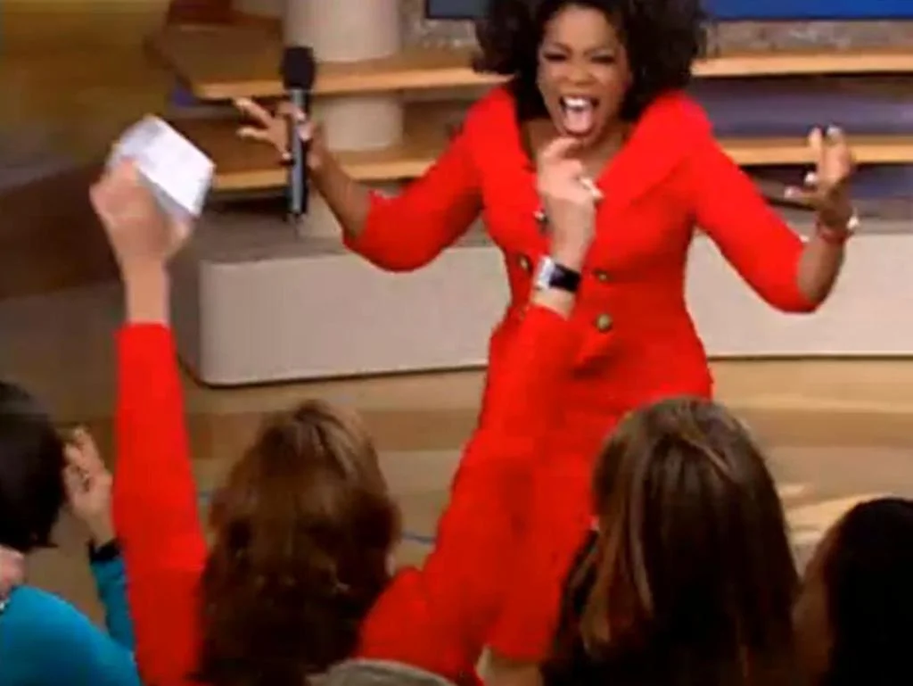 You get a car! moment on The Oprah Winfrey Show cost a fortune, but was still worth it because it was free publicity
