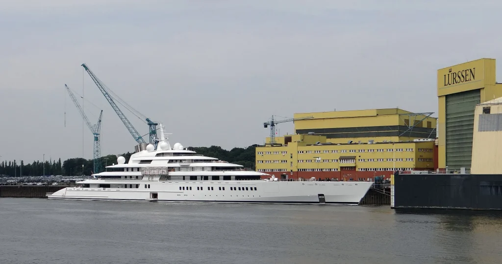 The largest superyacht in the world is a massive 180-meter giant that's the size of two soccer pitches