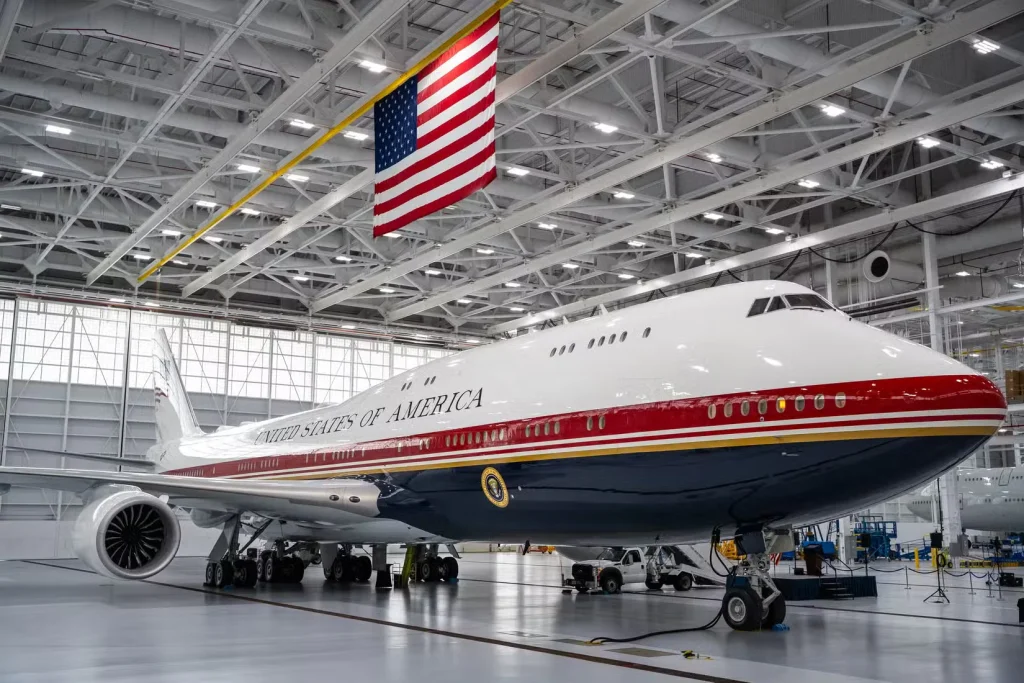 The latest addition to the Air Force One fleet is a massive Boeing 747 gifted to the US by Qatar
