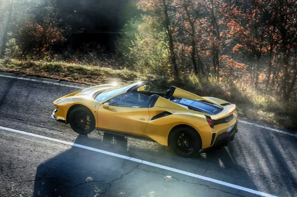 Amazing Ferrari in yellow color