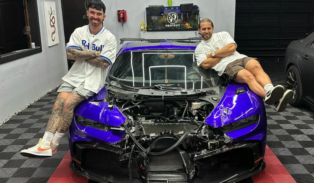 The owner of the Bugatti Chiron Pur Sport rebuilt by Mat Armstrong has finally managed to meet Mate Rimac in person in California, but it didn't go as he expected