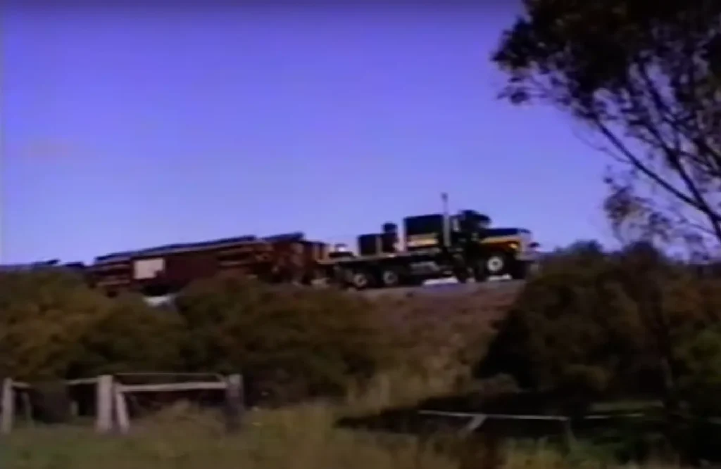 When semi-trucks pulled trains in Australia