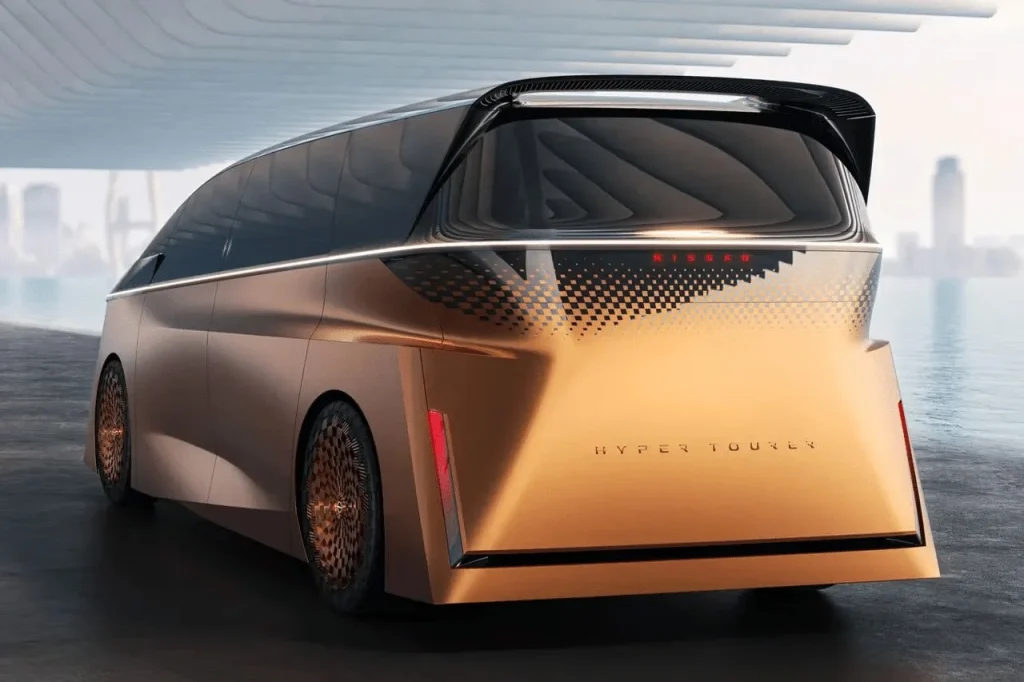 The concept vehicle you see here is called the Nissan Hyper Tourer, and it's like a business jet for the road