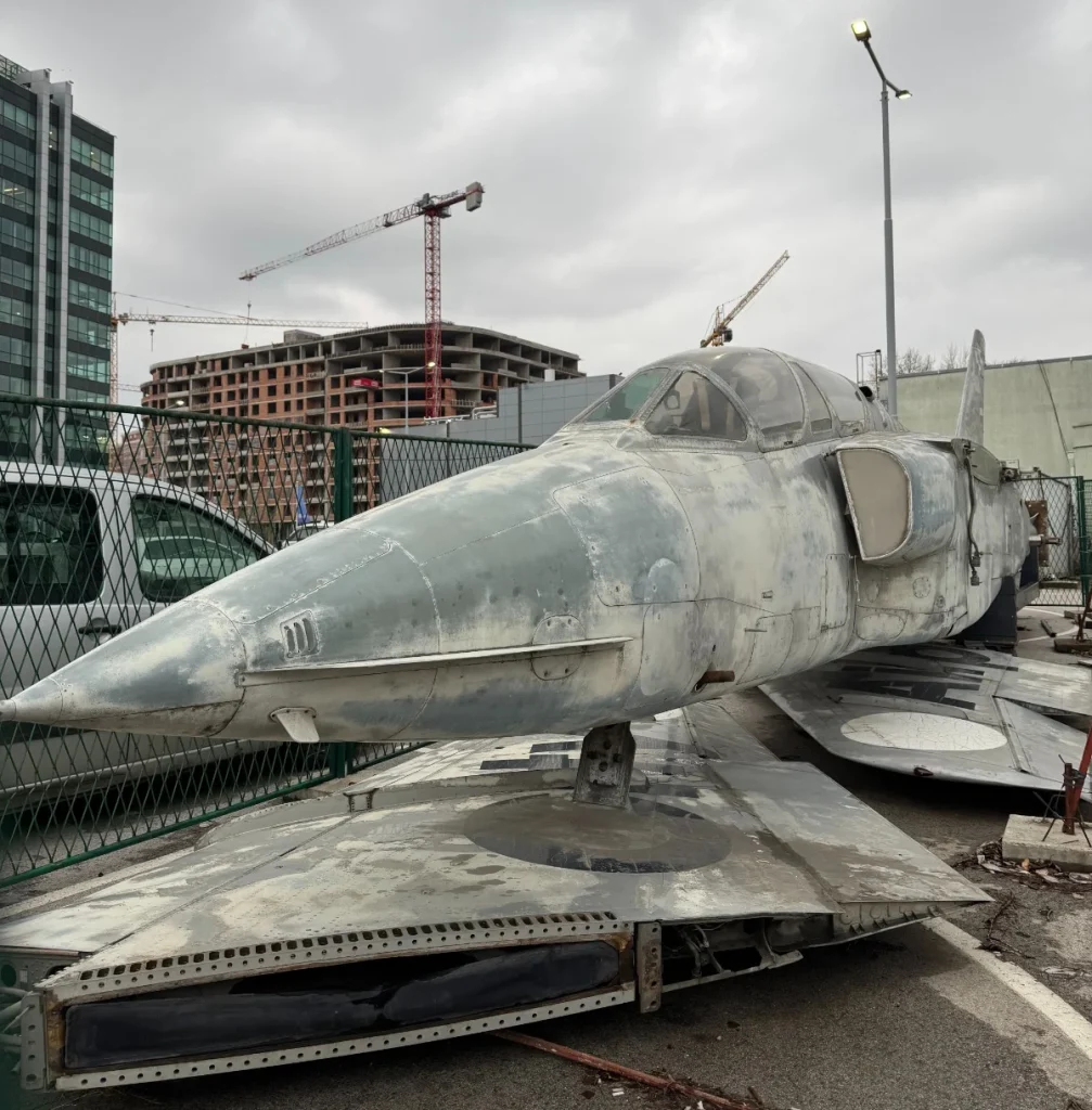 There's a place in Europe where you can go to work and park literally next to a fighter jet