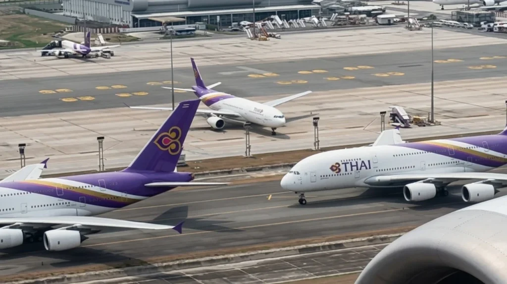 There's an entire fleet of Airbus A380s that's been sitting unmoved and abandoned at an airport in Thailand for years