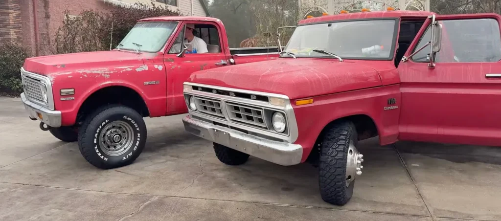 There's no reason to pit a 1970s Ford truck against a 1970s Chevy truck in 2026, but WhistlinDiesel did it anyway