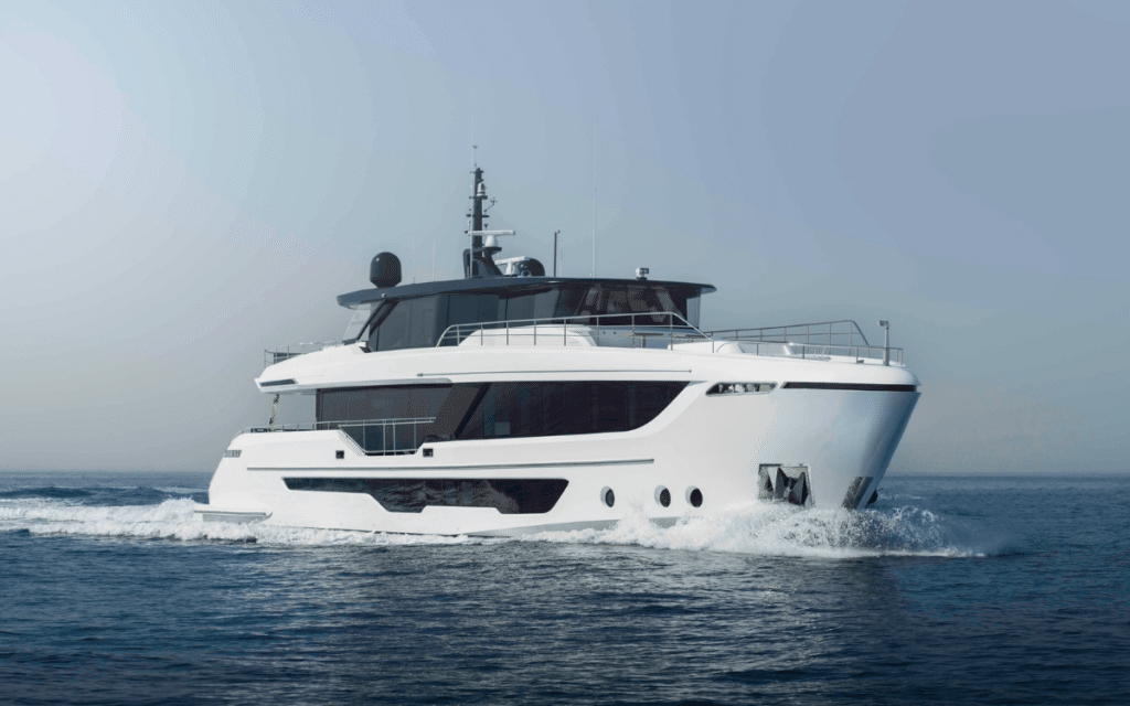 This 111 foot superyacht has a glass-bottom pool