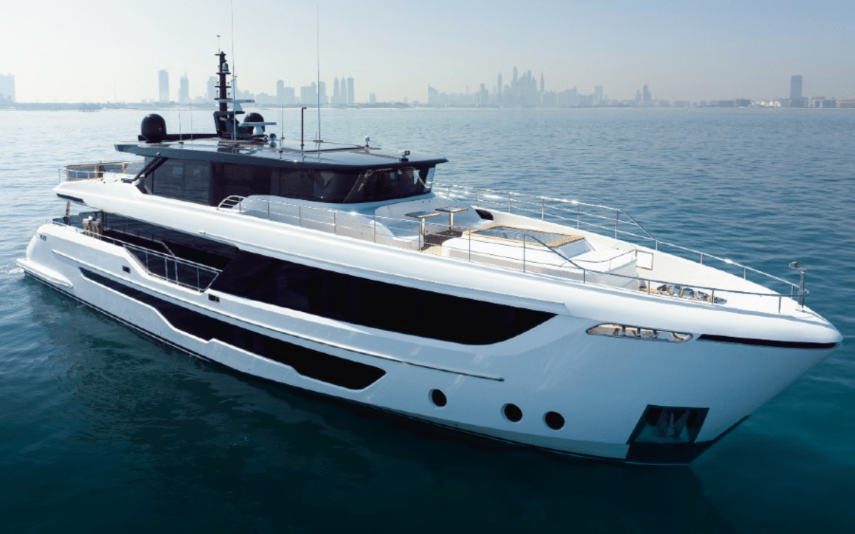 This 111 foot superyacht has a glass-bottom pool