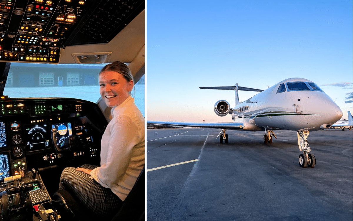 This 23-year-old private jet pilot reveals truth about her job