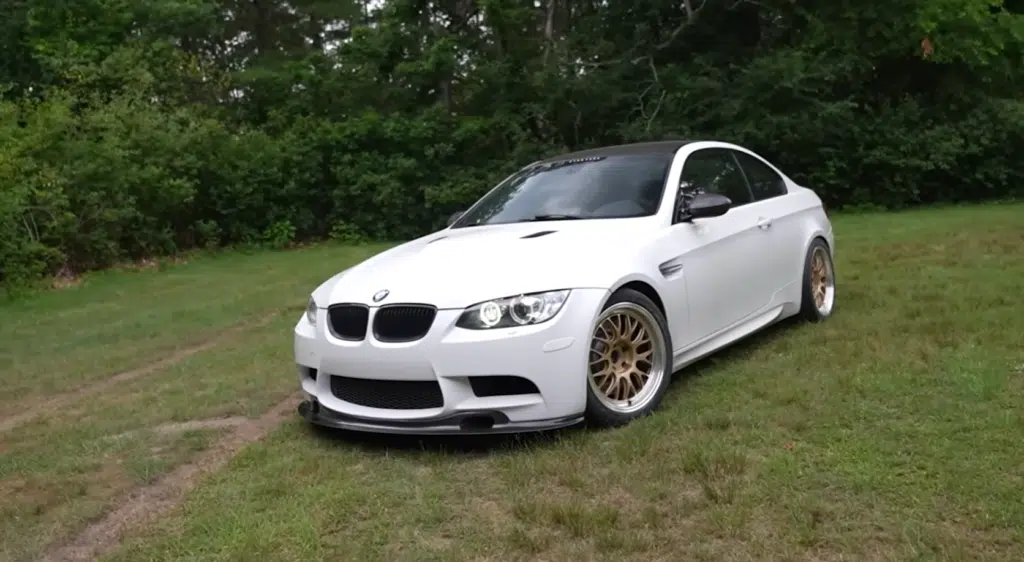 A BMW M3 E92 received a full custom build with carbon fiber upgrades, adaptive suspension, and a new exhaust in a surprise restoration project