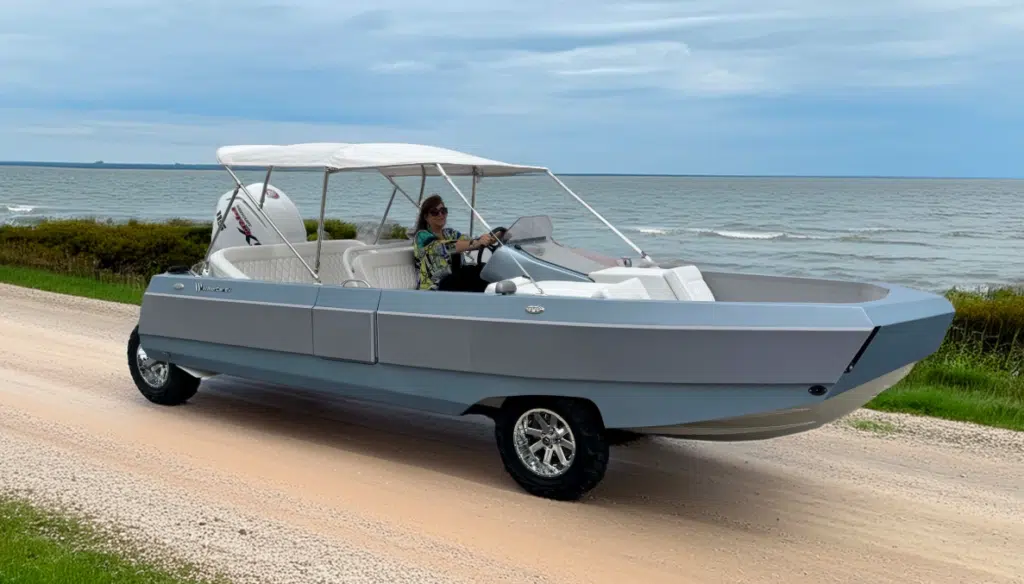 The WaterCar EV is a land yacht and amphibious car marketed as a street boat, but its slow speed and high price raise serious questions about its purpose