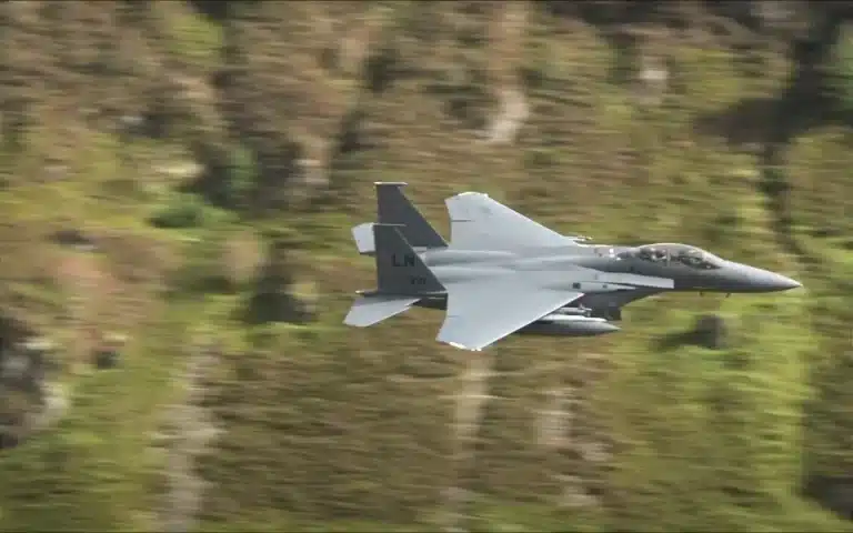 This F-15 pilot put on an incredible show during a training session in Mach Loop, Wales