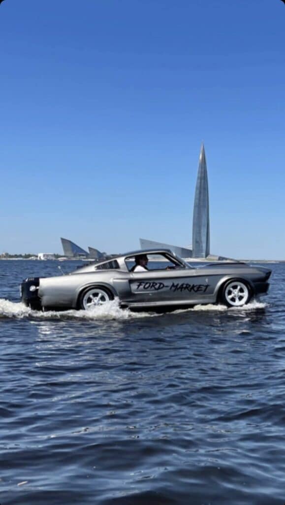 This Ford Mustang can ride on water